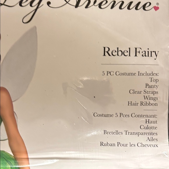 Leg Avenue Shimmering Green  Rebel Fairy Costume size S/P NEW 5piece - Picture 8 of 10